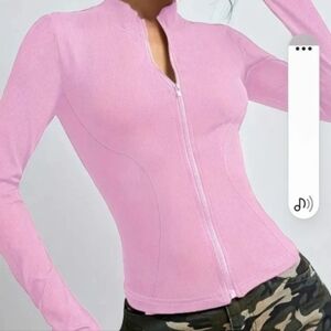 SALE!!! NWT Unbranded Sz. S Pink‎ Zippered Long Sleeve Sweater Coat